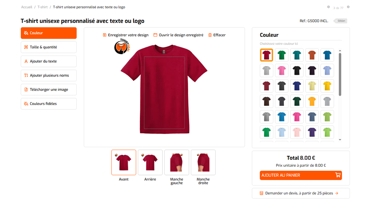 vêtements personnalisé