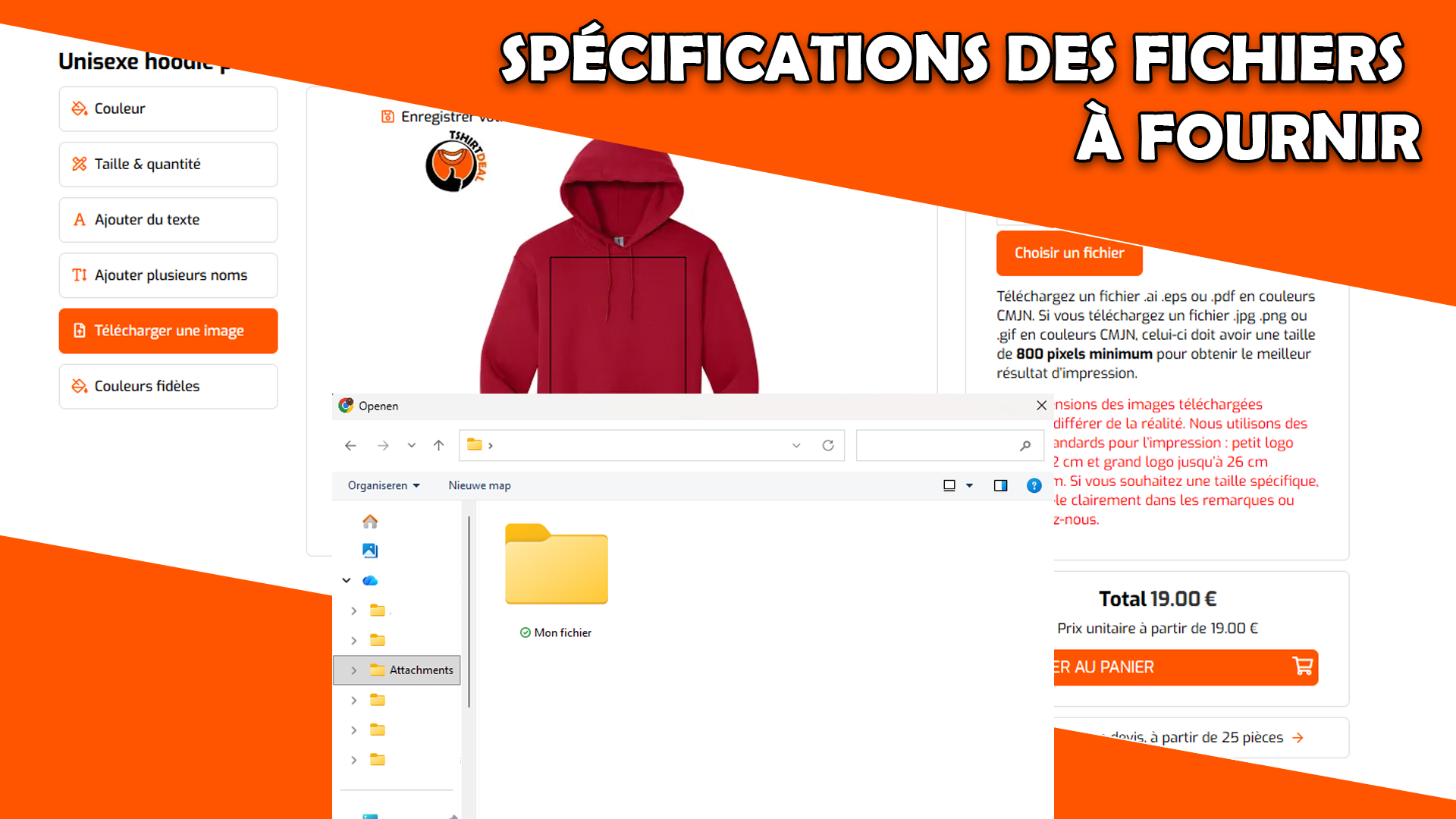 Specifications des fichiers a fournir
