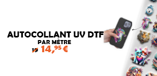 Autocollants UV DTF avec relief au mètre
